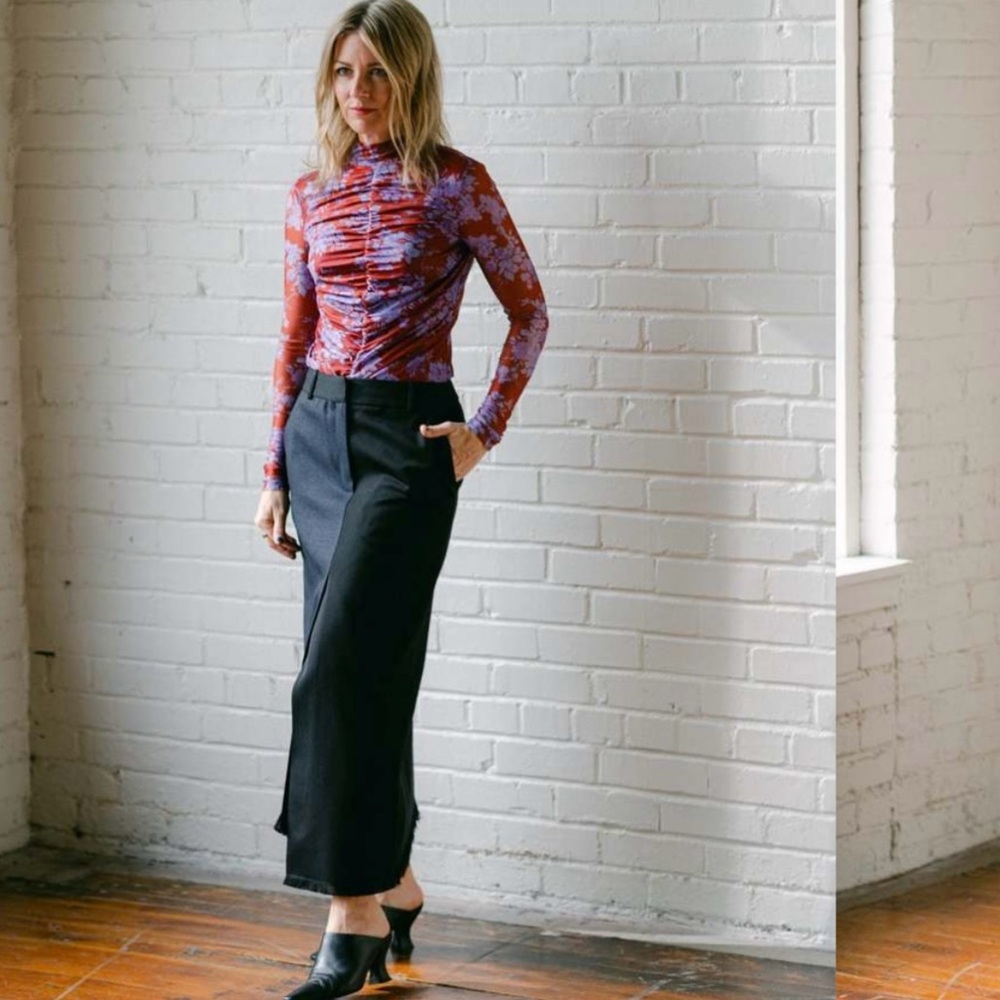 No. 6 Red and Purple Blouse